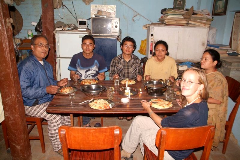 	Nepal: Abendessen mit Familie Tamrakar	